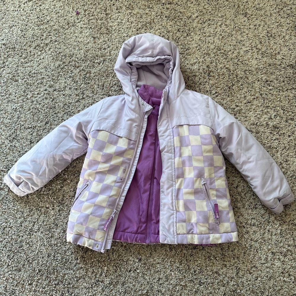 Kids Snow Jacket with Fleece Lined Inner Liner (5T)